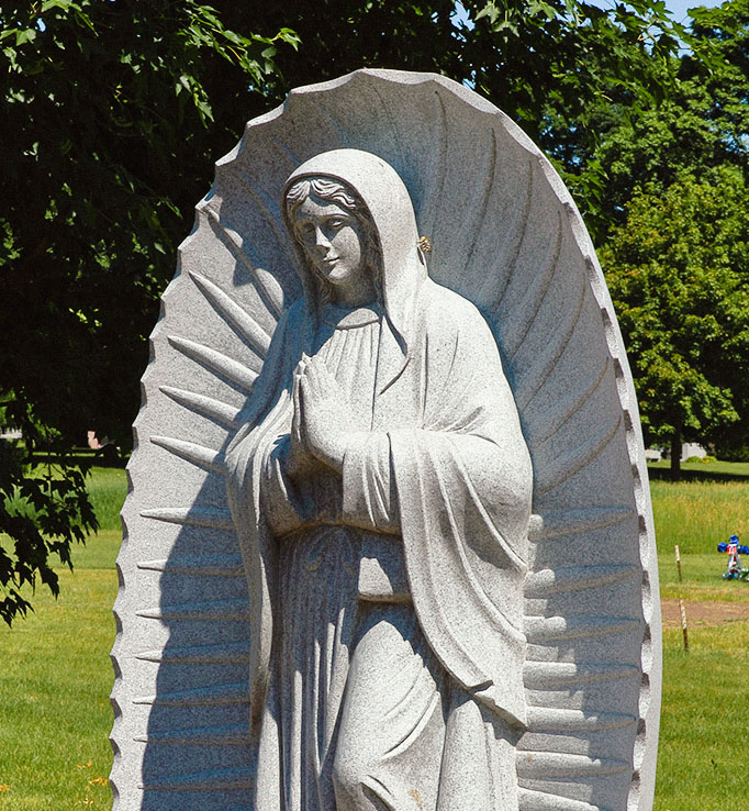 Statue inside of Forest Home Cemetery